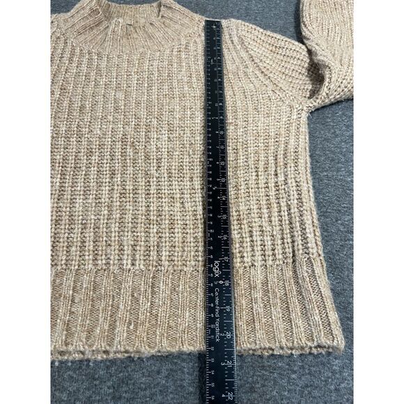 The Kooples Chunky Cable Knit Mock Neck Sweater Sz 1 Wool‎ Alpaca Cozy Cabincore - Picture 6 of 6